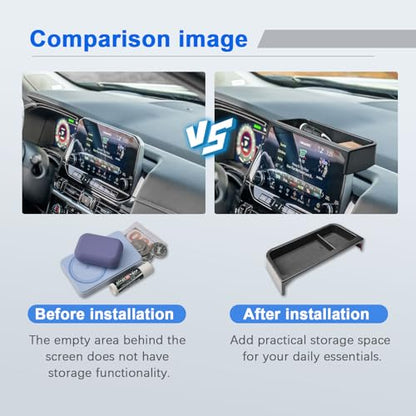 EDBETOS Dashboard Organizer Tray for 2022 2023 2024 2025 Nissan Pathfinder SL/Rock Creek/Platinum Only for 9-inch Touchscreen Display Center Console Dash Tray Extra Storage Tissue Box (NOT Fit S/SV