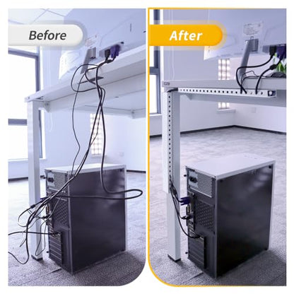 Cable Raceway Kit,139 Inch Open Slot Cable Management Kit with Upgraded Snap Structure,Under Desk Cord Organizer with Cable Management System for Network/PC/TVs 15.7" X 1.57" X 0.79" X 9PCS