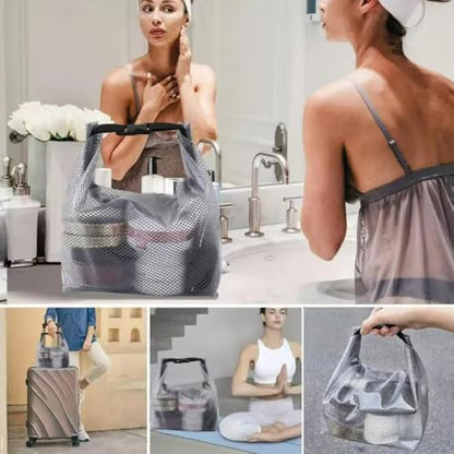1pcs Waterproof Storage Bag Swimming Bathroom, Large Capacity Drawstring, Men's and Women's Outdoor Toiletries Bag (Grey 33.5 * 15.5 * 27.5cm) - color: Grey 33.5*15.5*27.5cm