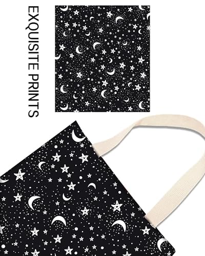Car Trash Can, Durable Hanging Car Trash Garbage Bag, Cute Automotive Garbage Cans Organizer, Black White Moon Star - color: Black White Moon Star