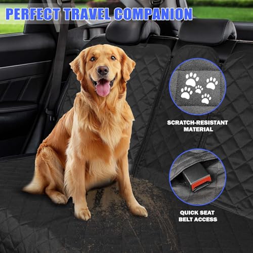 Yonktoo Dog Car Seat Cover for Back Seat, Car Seat Cover 60/40 Split Bench for Family Car, Compact SUV, MPV - Standard - 53" W - size: Standard - 53" W