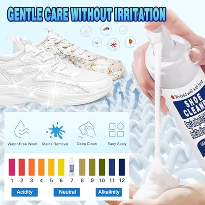 Shoe Cleaner,White Shoe Cleaner Kit,Sneaker Cleaner,Suede Shoe Cleaner,Shoe Cleaning Kit for Leather Shoes,Tennis Shoe - style: Shoe Cleaner