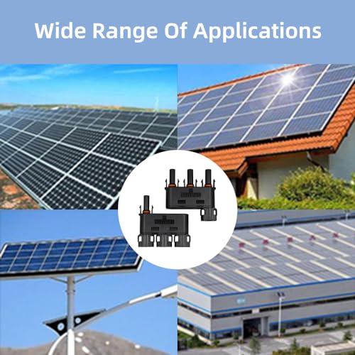 Solar Branch Connector IP68 1500V FMM+MFF, Y Connector for Parallel Connection Between Solar Panels, 1 Pairs (3 to 1) - size: 3to1 Branch Connector
