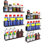 Riciakik 6 Pack Spray Bottle Holder Wall-Mounted, Aerosol Spray Can Holder Storage Rack, Heavy-Duty Paint Bottle Organizer with 30 Holes, Steel Black Spray Rack for Garage, Shop, Home or Tool Trailer - style: 6 Pack