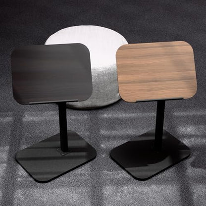 Foldable End Table,17"-31" Adjustable Height,Swivel and Turnable Desktop,TV Tray,Side Table for Small Spaces,Black Walnut (Black Walnut, 15.7" x 11.8") - color: Black Walnut, size: 15.7" x 11.8"