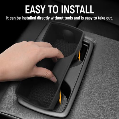 Rear Cup Holder Compatible with Toyota 2019 2020 2021 RAV4 Accessories Silicone Material Insert Center Console Organizer - color: for Toyota 2019-2021 RAV4 (Rear)