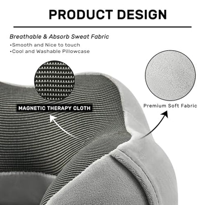 urnexttour Neck Pillow Airplane-2 Pack Memory Foam Travel Pillow, Soft Support Travel Neck Pillow for Travelling, Sleeping Rest, Car, Train and Home Use (Black&Grey) - color: Black&grey