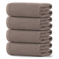 REDKISS 100% Cotton Waffle Weave Bath Towels 4 Pack - 27.5x55 Inches| Lightweight, Quick Dry & Highly Absorbent,Perfect for Spa, Gym, Travel, Guest Bathroom-Brown - color: Brown