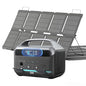 Solar Generator 600W (Surge 1200W), Portable Power Station with 100W Solar Panel, 576Wh (180,000mAh) LFP Battery with AC & DC Outlets, 1 Hour Fast Charging for Home & Emergency, Camping, CPAP - color: Carbon Black