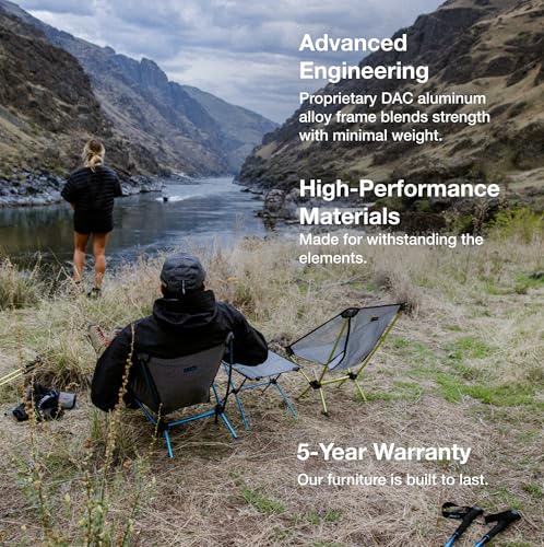 Helinox Chair Zero LT, 1.12 lbs Lightweight Camping Chair, Durable Ripstop, Compact Size, Portable and Packable Seat, Strong and Ultralight Frame, Backpacking Travel Essential, Cyan - color: Cyan