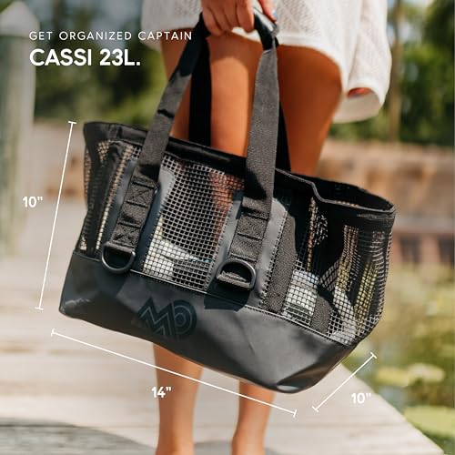 MISSION Boat Gear CASSI Heavy-Duty Outdoor Tote and Waterproof Marine-Grade Mesh Boat Bags - color: Malibu, size: 23 Liter