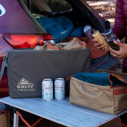 Kelty CARGO Box – Camping, Tailgating, Travel Organization Kit, Large Structured Tote + 3 Individual Pods Storage for Trucks, Vans, SUVs Cars – Color Coded Packing Cubes, Rugged + Water Resistant 45L