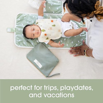 Pearhead Mommy and Baby Things Pouch Set, Canvas Zipper Organizer Bags for Diaper Bag and Travel, Cosmetic and Makeup Bag for Mom - color: Baby Travel Pouch Set