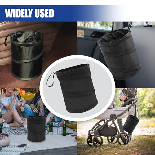 Collapsible Car Trash Can, Mini Portable Automotive Garbage Bag, Pop-Up Vehicle Rubbish Bin, Waterproof Waste Basket Bin with Magic Sticker, Hanging Washable Auto Trash Bag (1PC) - size: 1PC