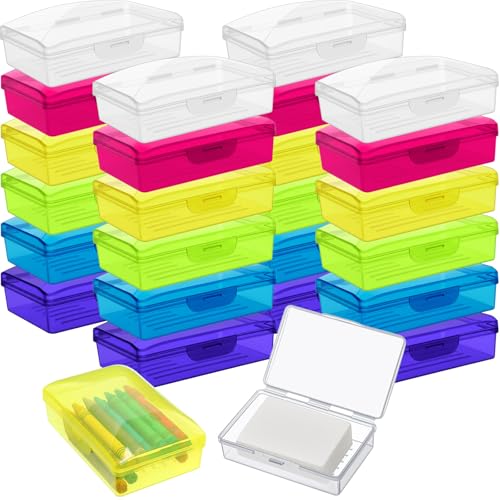 Reallnaive 24 Pcs Travel Soap Container Portable Plastic Soap Boxes Bulk with Lid Homeless Donations Bulk Gym Shower Tour Groups Hotel Outdoor Camping (Mixing Colors) - color: Mixing Colors