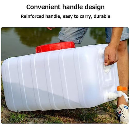 12 Gallon Portable Water Tank with Spigot&Hose, Water Storage Container for Camping, RV, Truck, Emergency Preparedness（Thickening） - color: 12 Gallon