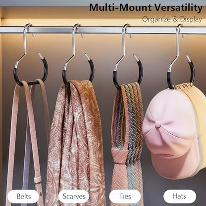 6 Pcs - Hat Hangers for Closet | Multipurpose Cap Hanger for Baseball Caps, Closet Purse Organizers & Belt Organizer | Closet Accessories for Men and Women - style: G