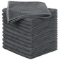 SINLAND Microfiber Cleaning Cloth Super Absorbent Kitchen Dish Cloths Quick Dry No Streak Dish Rags Glass Cloths 12inchx12inch 12 Pack Grey - color: Grey