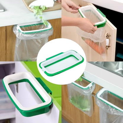 VinBee 5 PCS Portable Trash Bag Holder Hanging Trash Garbage Bag Holder Hanging Kitchen Cupboard Door Back Style Stand Trashes Garbage Bags Storage Rack for Kitchen Cupboard