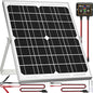 SOLPERK Solar Panel Kit 20W 12V, Waterproof Solar Battery Trickle Charger Maintainer + Smart MPPT Controller + Adjustable Mount Bracket for Boat Car RV Motorcycle Marine Automotive - size: 20W
