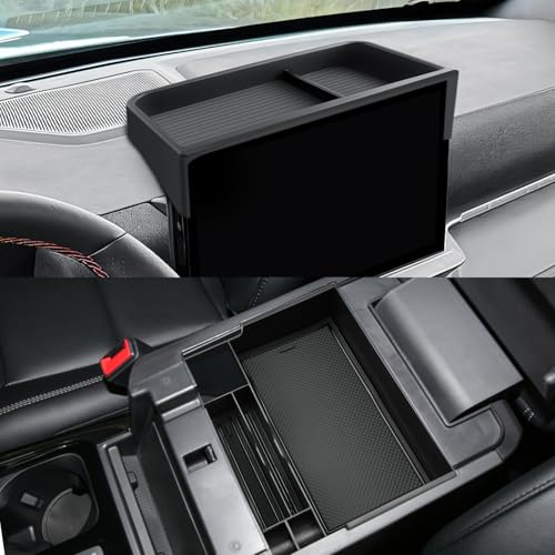 CDEFG 2Pcs for 2025 2026 Ford Explorer Center Console Organizer for 2025 2026 Ford Explorer Dashboard Storage Tray 13.2-Inch Touchscree Dash Organizer Behind-Screen Tray 2025 Explorer Accessories - color: 2PCS for 2025 Explorer(Dashboard+Middle Console)