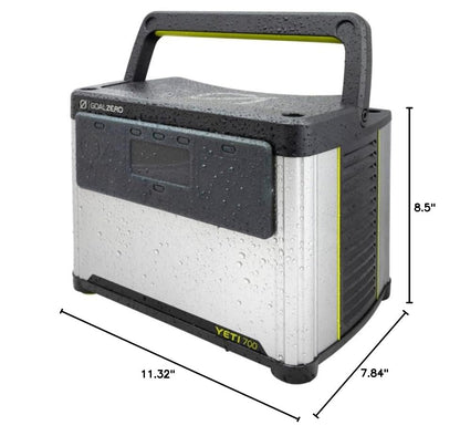 Goal Zero Yeti Portable Power Station, Yeti 700 + Nomad 100, 677 Watt Hour LiFePO4 Battery, Water resistant & Dustproof Solar Generator For Outdoors, Camping, Tailgating, & Home - style: Yeti 700 - Nomad 100