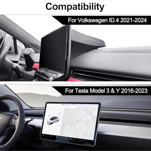 Silicone Center Console Dash Tray Organizer Compatible with Audi A4L/A4/S4/S5 2020-2024, Q5L/Q5L Sportback 2021-2024, for VW ID.4 2021-2023 Tesla Model 3 & Y, Dashboard Storage Box Organizer