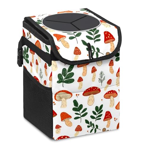 Car Trash Can – Multi-Purpose, Lightweight and Portable with Durable Water-Resistant Coating, No Installation Required, Practical and Ample Capacity, Variety of Colors.Mushroom - color: Mushroom(11)