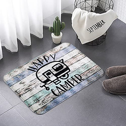 Syhonic 16x24 inches Happy Camper Non-Slip Doormat Bath Mat,Entrance Rug for Front Door Kitchen Floor Bath Tub Bedroom