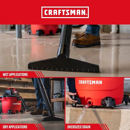 CRAFTSMAN CMXEVBE18695 16 Gallon 6.5 Peak HP Wet Dry Shop Vacuum - size: 16 Gallon 6.5 Peak HP w/Diffuser