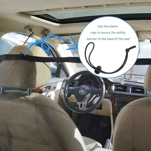 OUTMX Dog Car Barrier for 2020 2021 2022 2023 2024 2025 Kia Soul, Adjustable Pet Barriers Net Behind Front Seats Kid Divider Car Accessories Safety Travel