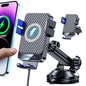 Wireless Car Charger, MOKPR 15W Fast Charging Auto-Clamping Car Mount Hands-Free Car Charger Mount for Dash Windshield Air Vent Compatible with iPhone 16 15/14/13/12, Samsung S23/S22/S21,Blue - color: Blue