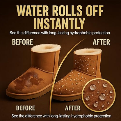 Eagle Suede & Nubuck Protector Spray 250mL – Waterproofing Spray Compatible with UGG Boots & Jackets | Protects from Water, Stains, Dirt & Salt | Quick-Dry Invisible Suede Shield