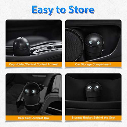 trasgo for Car Cup Holder Trash Can Small Mini Trash Can Car Office Household Trash Can (Black)