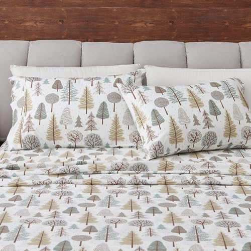 Great Bay Home Twin Size Microfiber Sheet Set - 3-Piece Lodge Bed Sheets - Ultra-Soft and Smooth Brushed Microfiber Woodland Decor Bedding (Forest Trail) - color: 12 - Forest Trail, size: Twin