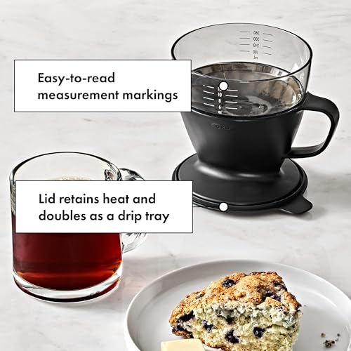 OXO Brew Pour Over Coffee Maker with Water Tank — Matte Black - color: Matte Black