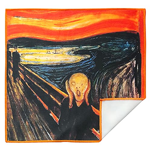 Large [6 Pack] Classic Art (The Scream) - Ultra Premium Quality Microfiber Cleaning Cloths (Best for Camera Lens, Glasses, Screens, and All Lens.), Microfiber Cloth - color: Edvard Munch "the Scream", size: 6 Pack