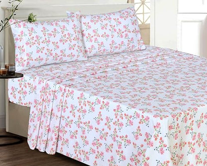 RUVANTI 100% Cotton Percale Sheets Twin XL, Bloomex | Crisp Cooling, Deep Pocket 16", Soft Breathable & Durable, Hotel-Style, 3 Piece Set - color: Bloomex, size: Twin XL