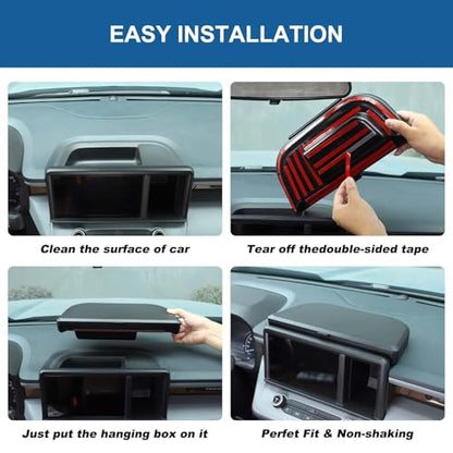 TOYCIDFG Dashboard Storage Organizer Tray with Lid for Ford Maverick 2022-2024, Behind Screen Pocket Organizer Insert Accessories