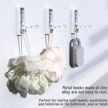 Wall Hooks for Hanging Coat, Heavy Duty Metal Hooks with Folding Storage Foldable Wall Hooks for Entryway Bathroom Kitchen Bags Towels Closet, 4Pcs Silver - color: 4-Silver