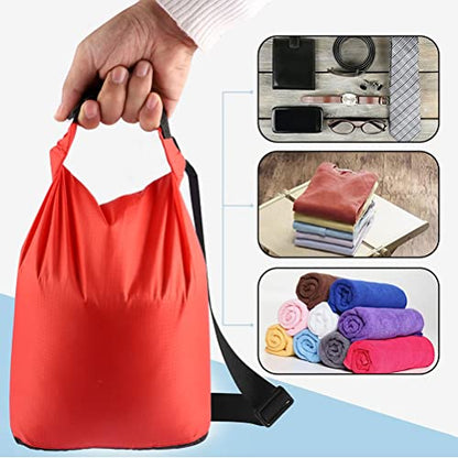 Pimoys 5 Pack Waterproof Dry Sacks, Lightweight Outdoor Dry Bags 20L /12L / 10L/ 6L/ 3.5L Ultimate Dry Bags for Kayaking Camping Rafting Boating - color: Multicolor