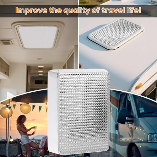 YUNVI RV Skylight Insulator 14x22x2.8,RV Vent Cover and Skylight Shade,Waterproof RV Vent Insulator Sunroof Pillow for Inside Camper Shower