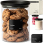 KIVY Large Glass Jar with transparent Glass Lid [100oz] Sealed glass canisters with airtight lid - Black canister - Laundry pod jar - Rice Storage jar - Flour and sugar containers - Flour Canister - size: 100oz