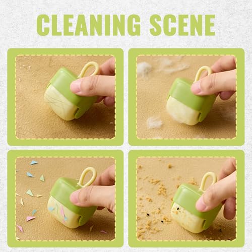 Reusable Lint Roller Mini, Washable Sticky Roller for Travel & Clothes & Furniture & Purse, Portable Pet Hair Lint Remover Ball for Dog Cat Fur (Green) - color: Green
