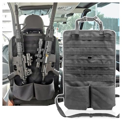 Tactical Car Seat Back Organizer | MOLLE Vehicle Seat Panel for Hunting Gear Storage, 1 Pack