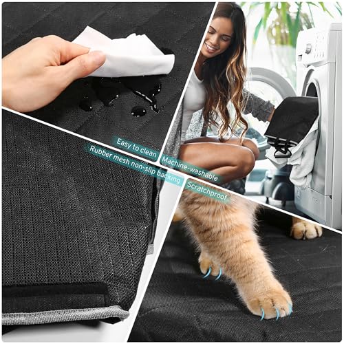 Dog Car Seat Cover Compatible with Ford Bronco Escape Edge Ecosport Fusion 4 Door Back Seat Accessories, Waterproof Pet Bench Backseat Covers with Non-Slip Backing - 2026 New