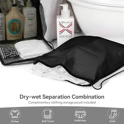 Portable Mesh Shower Caddy Bag for College Dorm Essentials Collapsible Shower Bag with Hanging Hook and Handle Quick Dry Large Capacity Shower Caddy Organizer Toiletry for Travel, Camping, Gym