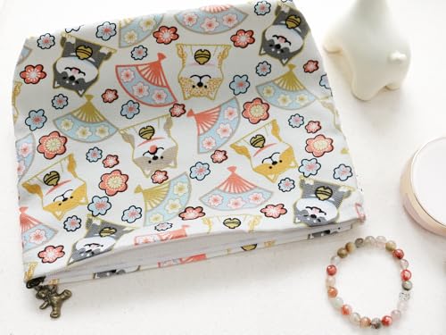 HAPPYHEIDI Canvas Pouch for Tools, Painting Pouch, Raw White, Cotton Blend, Solid, Zipper, 7.1x2.4x7 Inches, Natural - color: GR-Canvas-Raw White