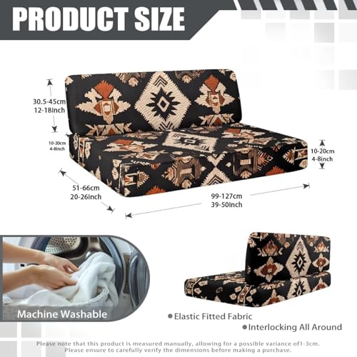 RV Dinette Cushion Covers Black Indian Tribal Pattern RV Seat Covers Camper Cushion Covers Dinette Booth Set Washable RV Couch Cover 2 Cushion Sofa RV Beach Seat Covers for Dinette - color: Indian Tribal