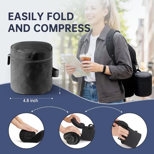 Neck Pillow Travel Pillow - 100% Pure Memory Foam Airplane Pillow with Adjustable Clasp & Removable Cover, Portable Travel Essentials for Long Flights, Car & Office (Black) - color: Black